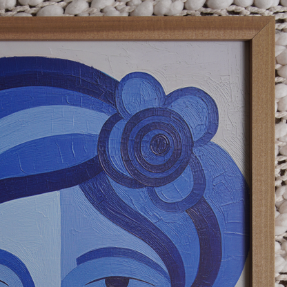 Blue Muse – 20x30 Almond Wood Frame with Acrylic