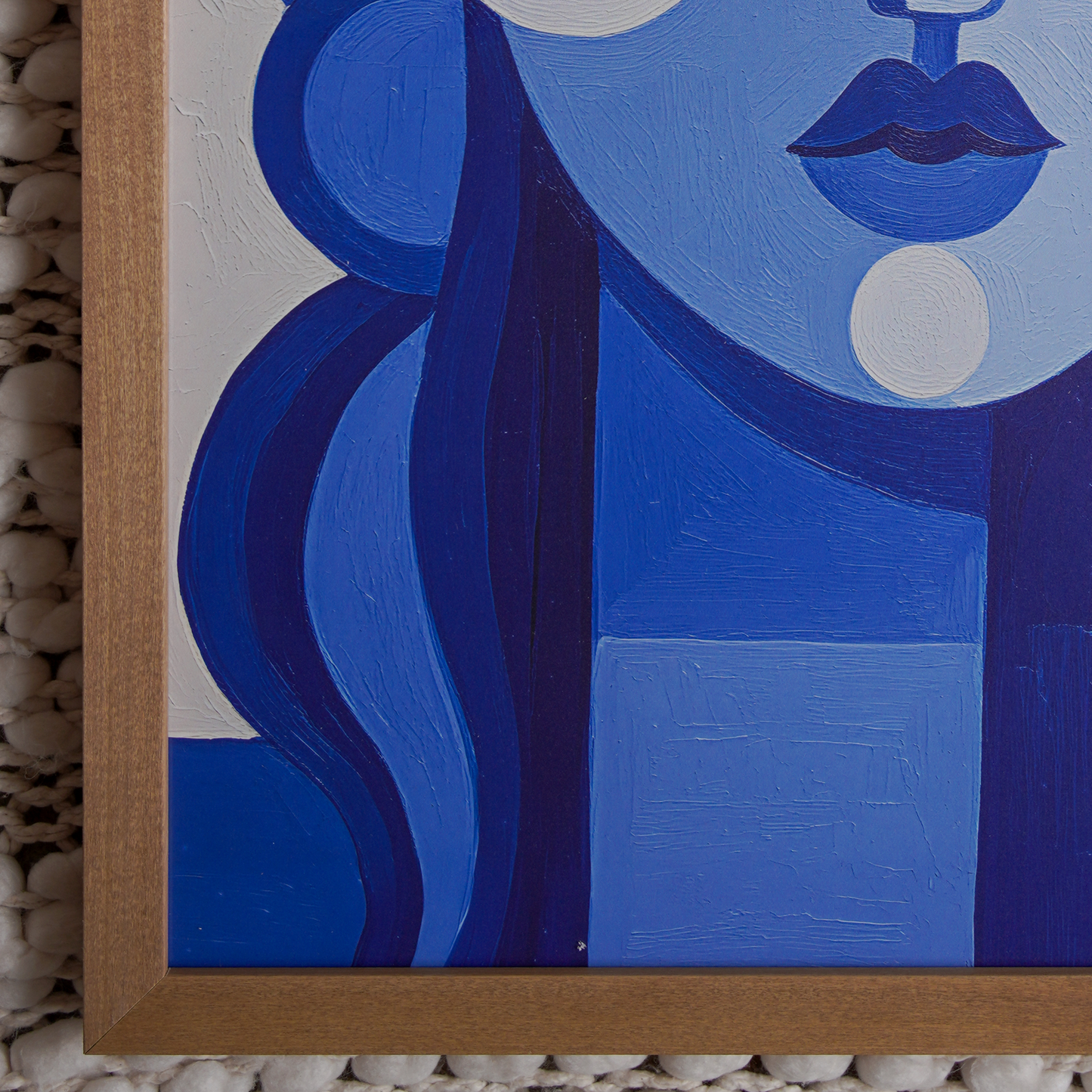 Blue Muse – 20x30 Almond Wood Frame with Acrylic