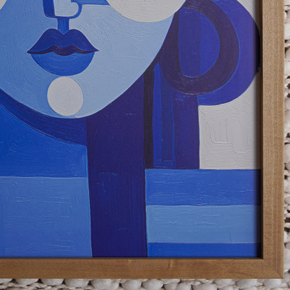 Blue Muse – 20x30 Almond Wood Frame with Acrylic