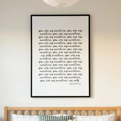 You Are My Sunshine 24 x 36 Framed Wrapped Canvas lifestyle 01