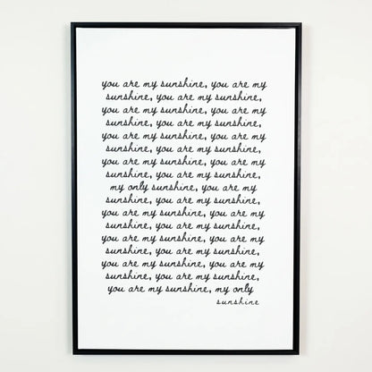 You Are My Sunshine 24 x 36 Framed Wrapped Canvas lifestyle 03