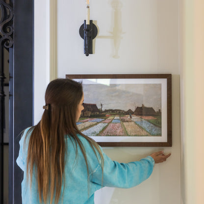 Flower Beds in Holland - Wood Frame - Art