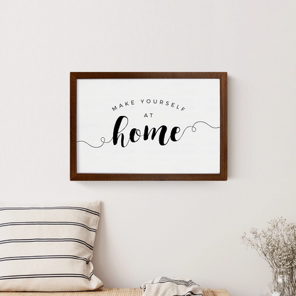 Smallwoods Make Yourself at Home Wood Wall Sign Medium Stained