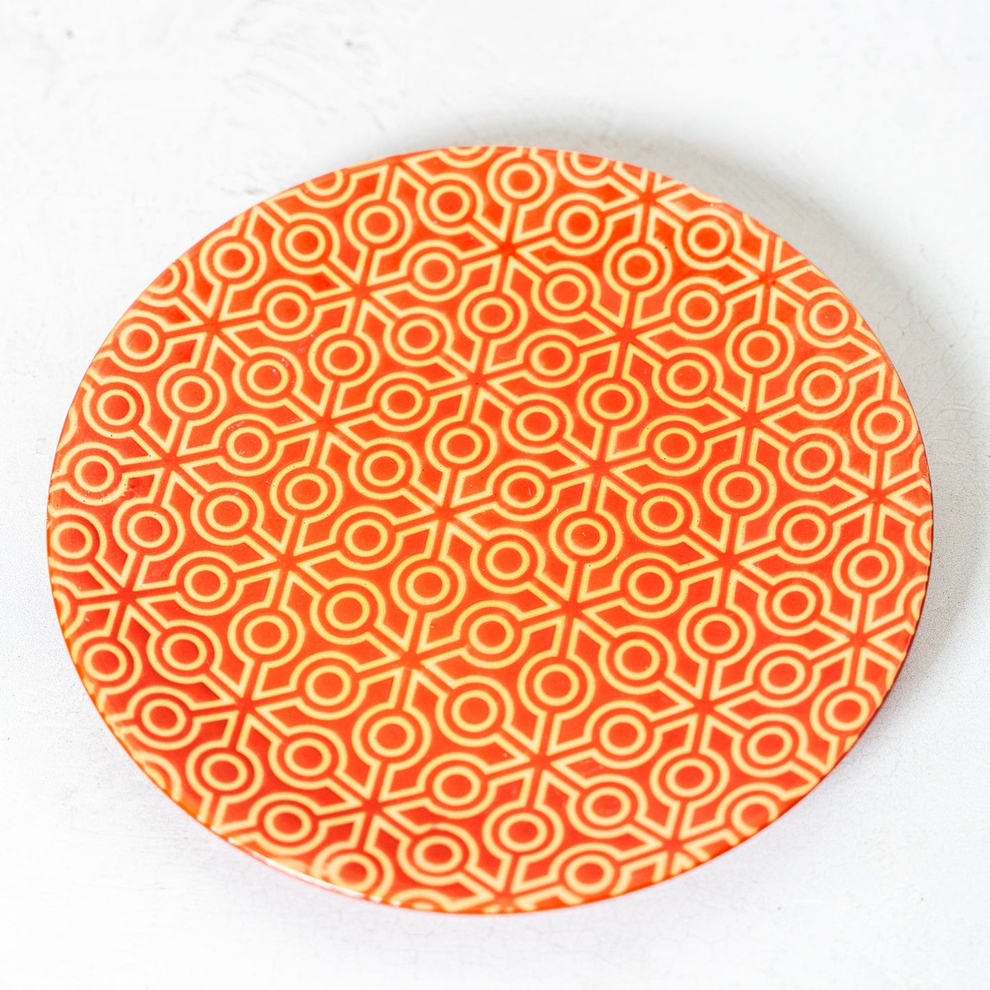 Debossed Snowflake Round Stoneware Plate
