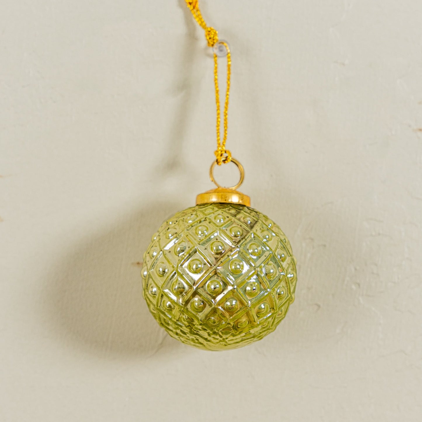 Embossed Glass Ball Ornaments, Set of 3