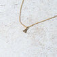 Gold Solid Initial Necklace