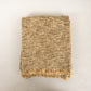 Gray & Tan Woven Boucle Throw with Fringe