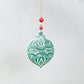 Green Patterned Metal Ornament