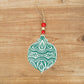 Green Patterned Metal Ornament