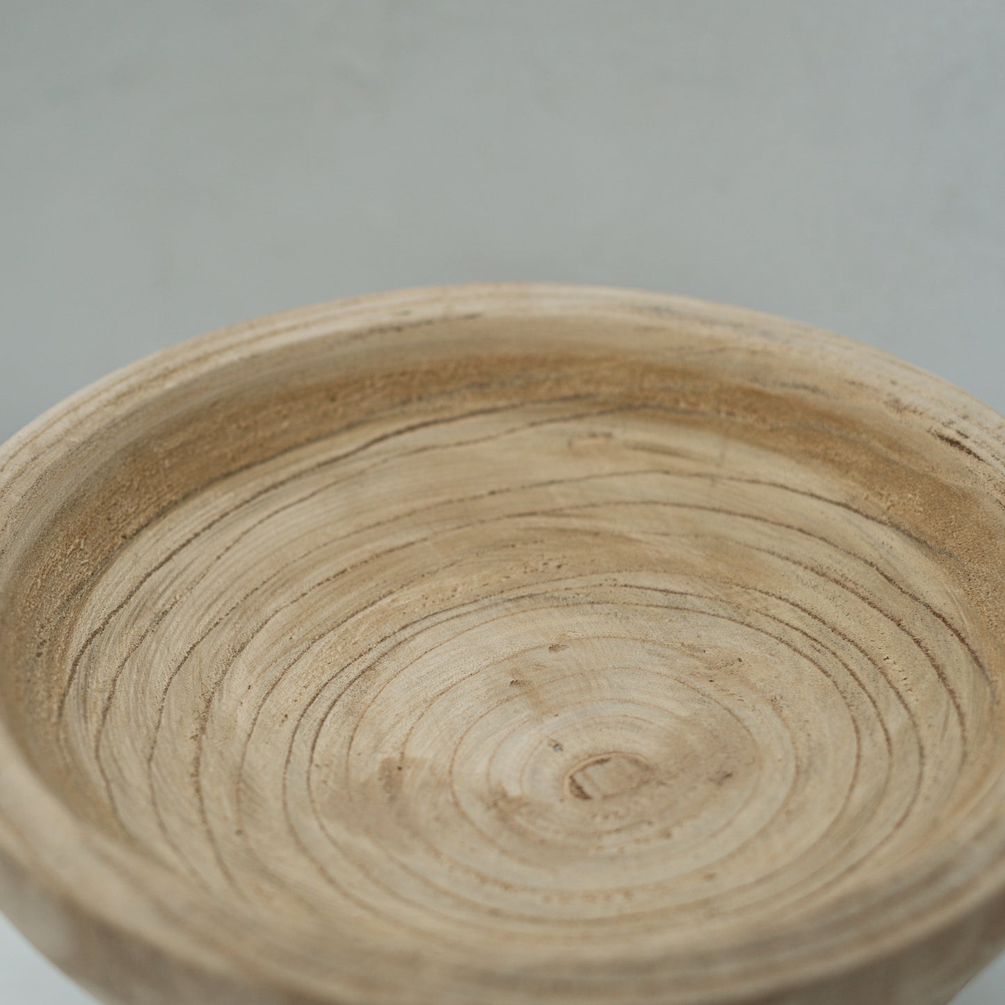Natural Wood Footed Bowl