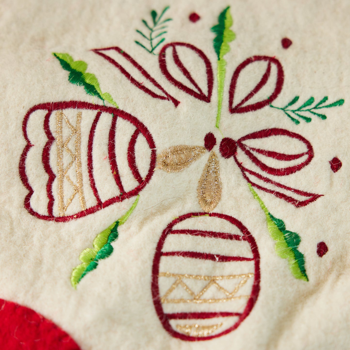 Red and White Bell Stocking