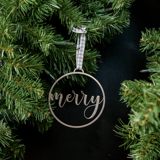 Merry Ornament - Metal