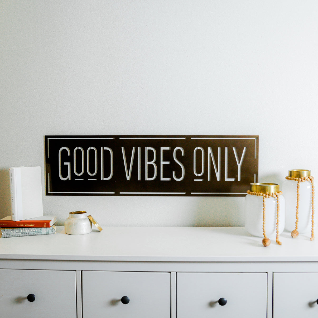 Good Vibes Only Metal Sign Art Smallwoods