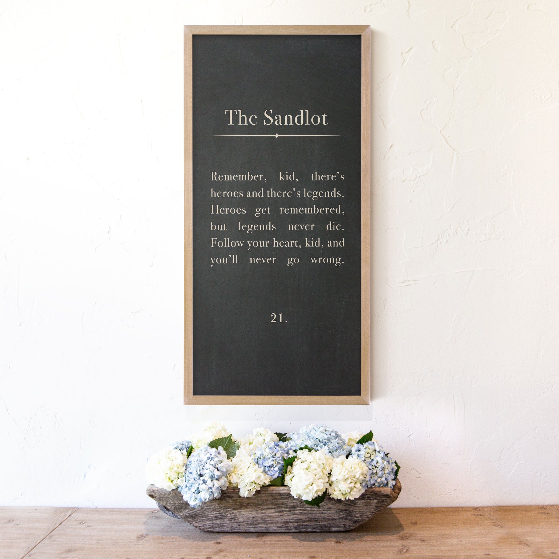 Smallwoods The Sandlot Movie Quote Sign Vertical Almond