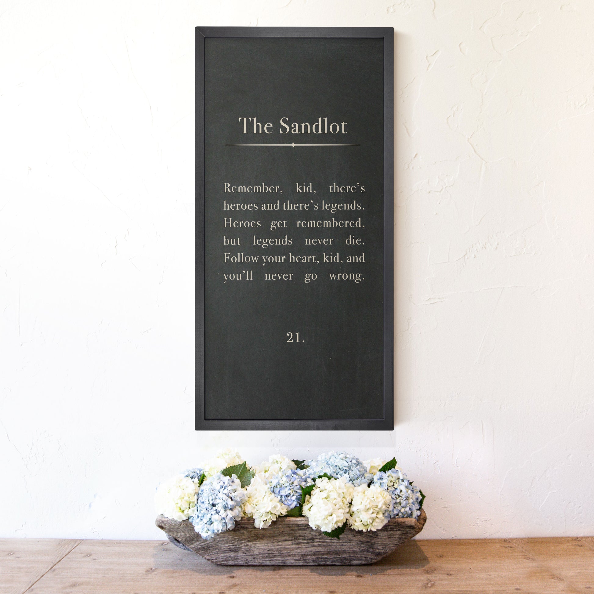 Smallwoods The Sandlot Movie Quote Sign Vertical Black