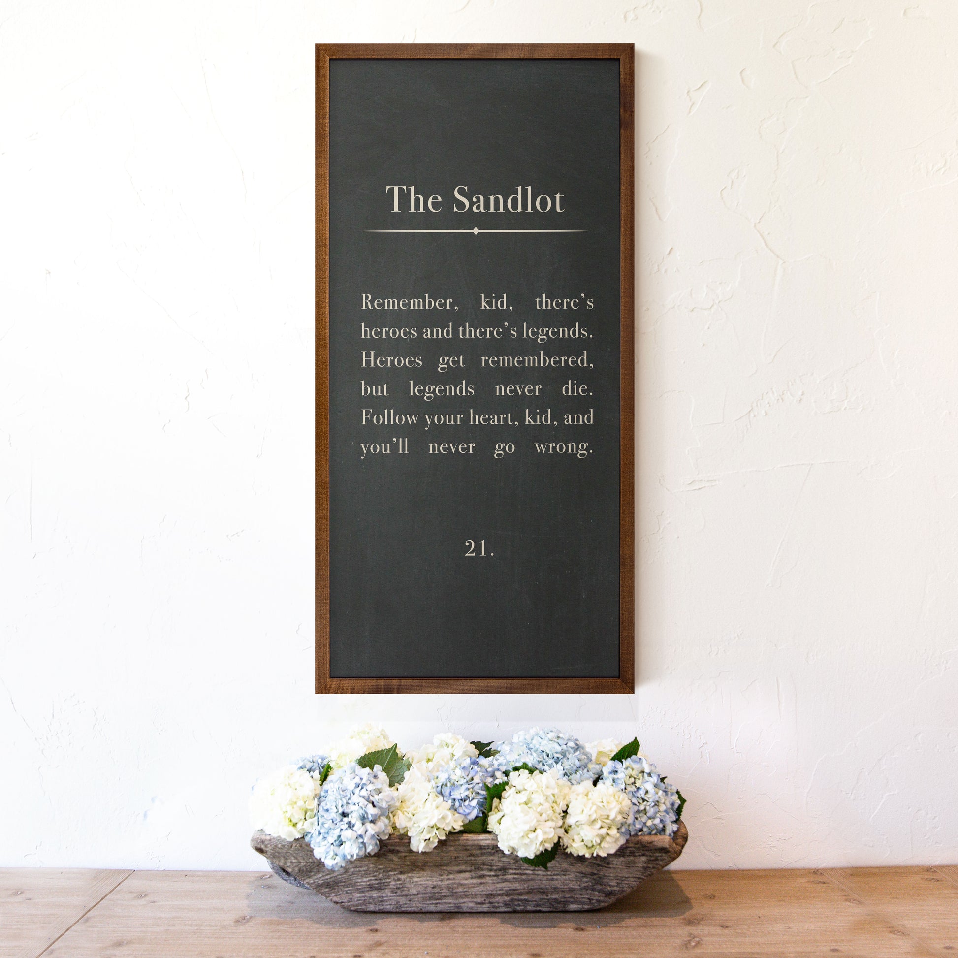 Smallwoods The Sandlot Movie Quote Sign Vertical Stained