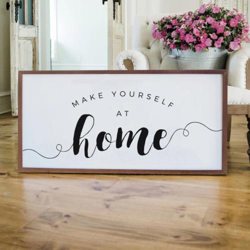 Smallwoods Make Yourself at Home Wooden Sign