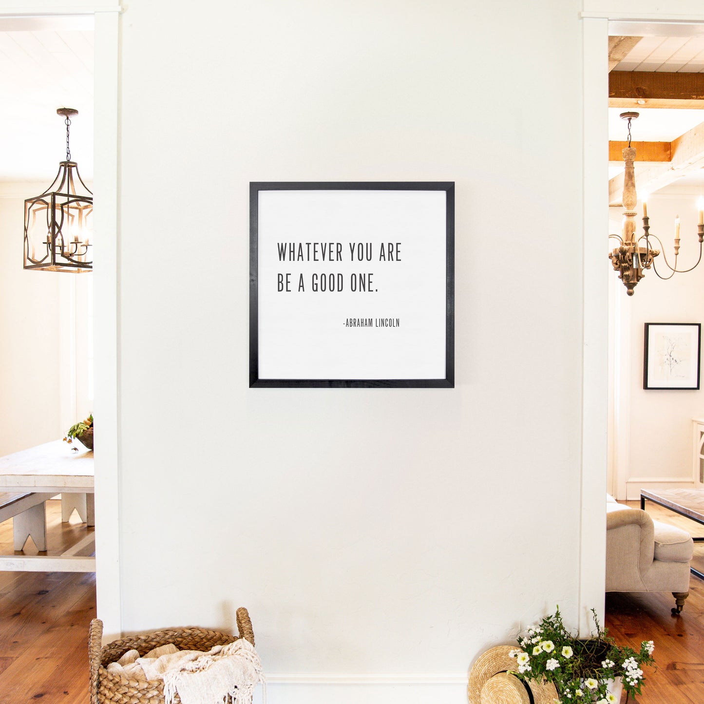 Smallwoods Whatever You Are Be a Good One Quote Sign Square Black
