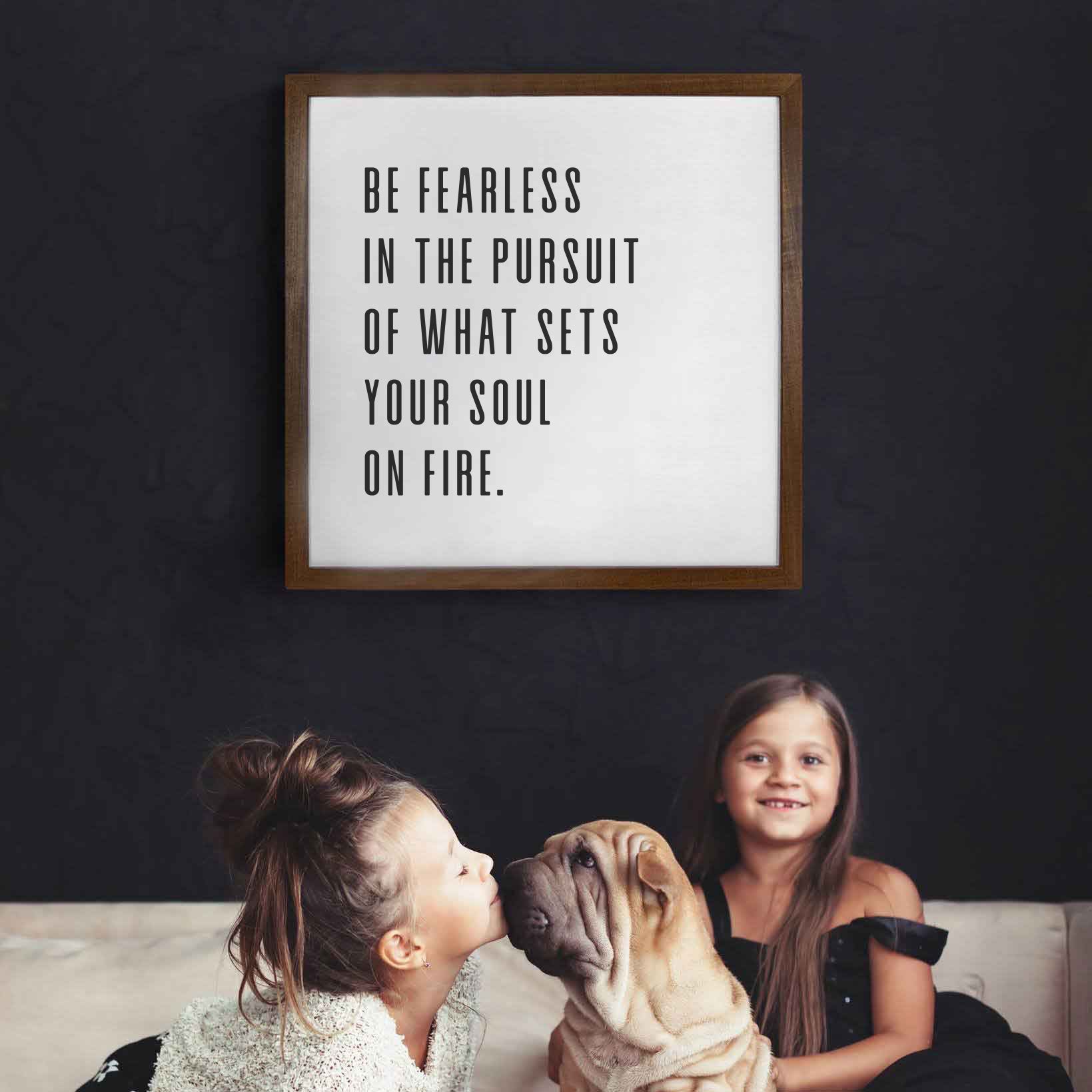 Be Fearless Quote Wall Art