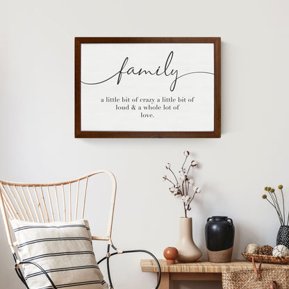 A Whole Lot of Love Family Wooden Sign