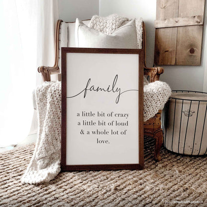 A Whole Lot of Love Family Wooden Sign
