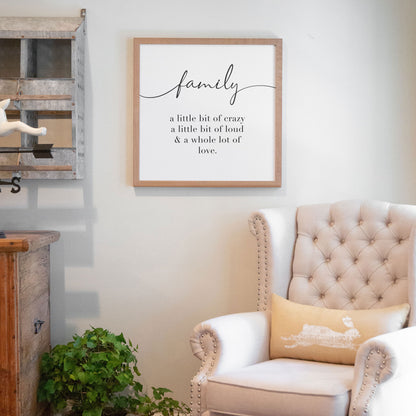 A Whole Lot of Love Family Wooden Sign