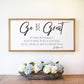 Smallwoods Go Be Great Joshua 1:9 Wood Wall Sign XL Almond