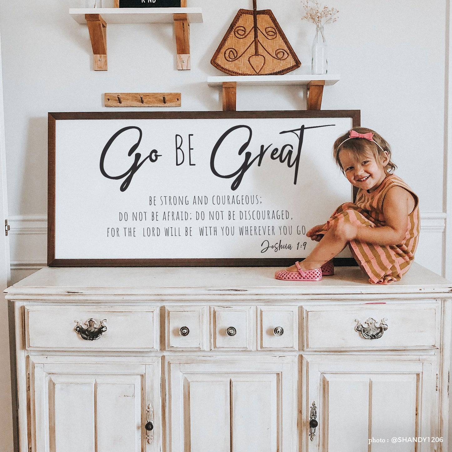 Smallwoods Go Be Great Joshua 1:9 Wood Wall Sign