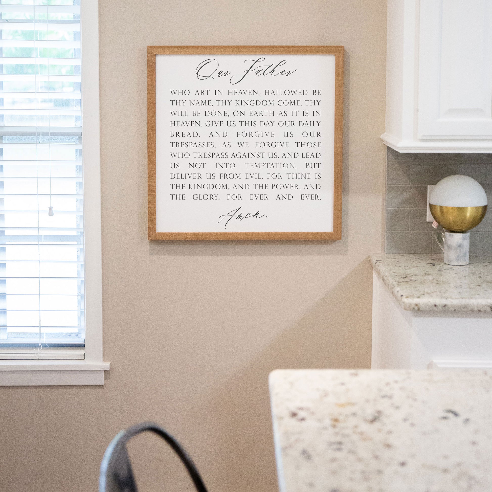 The Lord's Prayer Square Framed Wall Art