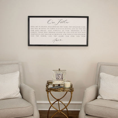 The Lord's Prayer Black Framed Wall Art
