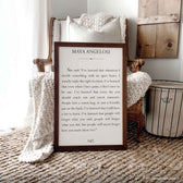 Maya Angelou Love Quote Sign | Smallwoods