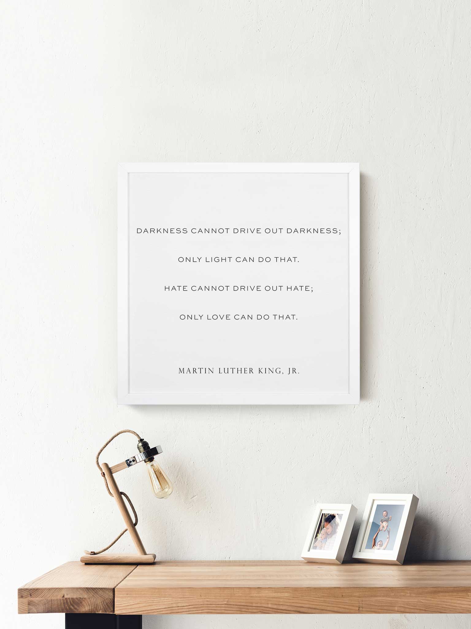 Smallwoods Martin Luther King Jr Quote Sign Square White
